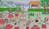 Những bức tranh thể hiện tình cảm của thiếu nhi với Bác Hồ