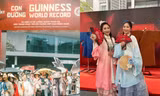 Gai Con "xúng xính" trong trang phục truyền thống, quyết lập kỷ lục Guinness
