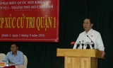 Chủ tịch nước Trần Đại Quang trả lời cử tri.