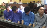 Các bị cáo tại phiên tòa phúc thẩm hôm nay 14/9. Ảnh: Tân Châu