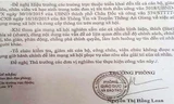Công văn của Phòng Giáo dục và Đào tạo TP Châu Đốc, An Giang. Ảnh: CTV.