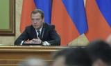 Thủ tướng Nga - Dmitry Medvedev trong một cuộc họp hôm nay. Ảnh: Reuters.