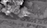 Máy bay Nga không kích một mục tiêu của IS tại Syria hôm 14/10. Ảnh: AFP.