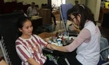Đoàn viên thanh niên Nam Định hiến máu trong ngày Chủ nhật đỏ - Ảnh: Hoàng Long