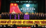 Ban Chấp hành Đảng bộ tỉnh Hà Nam khoá XX ra mắt tại Đại hội Đảng bộ tỉnh - Ảnh: Hoàng Long
