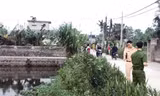 Khu vực ao nước anh Đinh Văn Quý ngã khi truy đuổi trộm chó và tử vong sau đó - Ảnh: Hoàng Long