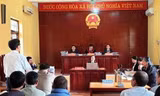 Quang cảnh phiên tòa .Ảnh: T. Huyền