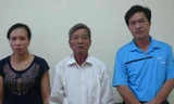 Ba đối tượng bị khởi tố gồm Lê Duy Việt (áo xanh), Nguyễn Công Minh và Nguyễn Thị Hồng Nhung. 