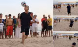 'Học' van Persie, HLV Wenger tái hiện cú đánh đầu 'người Hà Lan bay'