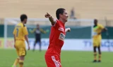 Anh Đức ăn mừng bàn thắng ở trận Siêu Cup 2014. Ảnh: Như Ý.