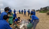 Các Đoàn viên Thanh niên thu gom rác tại các bãi biển.