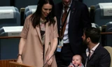 Thủ tướng New Zealand cùng người yêu và con gái trong dịp tham dự kỳ họp của Đại hội đồng Liên Hợp quốc vào tháng 9/2018. (Ảnh: Reuters)
