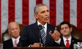 Tổng thống Mỹ Barack Obama tại buổi đọc Thông điệp Liên bang lần thứ 7. Ảnh: AP