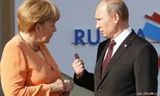 Thủ tướng Đức Angela Merkel và Tổng thống Nga V.Putin.