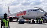 Máy bay Boeing 737-800 của Hãng hàng không Lion Air tại sân bay Mutiara Sis Al Jufri ở Palu, Indonesia ngày 10/10. (Nguồn: AFP/TTXVN) 
