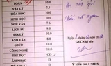 Bảng điểm tổng kết 9,3 của nữ sinh có học lực trung bình. Ảnh chụp màn hình.