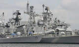 Tàu chiến Ấn Độ trong một cuộc diễn tập tại nước ngoài (Nguồn: TTXVN) 