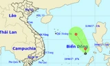 Dự báo đường đi của áp thấp nhiệt đới. Ảnh: NCHMF. 