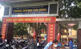Trường Tiểu học Sơn Đồng- nơi được cho là xảy ra lùm xùm lạm thu học phí. Ảnh Đỗ Hợp 
