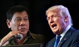 Tổng thống Philippines Rodrigo Duterte (trái) và Tổng thống Mỹ Donald Trump.