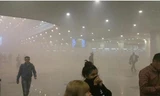 Khói xuất hiện tại sân bayquốc tế Domodedovo. 