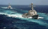 Tàu khu trục USS Kidd ngừng tìm kiếm máy bay mất tích (Ảnh: ABC News)