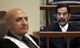 Thẩm phán Raouf Abdul Rahman (trái và Cựu Tổng thống Iraq Saddam Hussein)