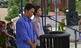 Hai bị cáo tại phiên toà