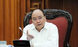 Thủ tướng làm việc với Tổ Tư vấn (ảnh Q.H)