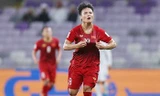 Quang Hải ăn mừng bàn thắng vào lưới Yemen