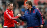 Wayne Rooney và HLV Van Gaal khi còn ở M.U