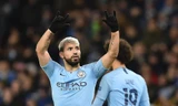 Sergio Aguero ăn mừng bàn mở tỉ số