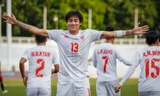 U22 Myanmar ăn mừng bàn thắng. Ảnh: Zing.