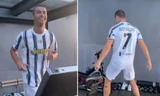 Ronaldo hăng say tập luyện