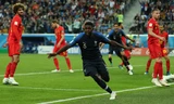 Sauel Umtiti ăn mừng bàn mở tỷ số