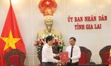 Ông Trương Hải Long - Chủ tịch UBND tỉnh Gia Lai trao quyết định bổ nhiệm Phó Chánh văn phòng UBND tỉnh