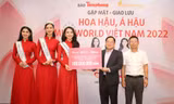 Cận cảnh ‘Top 3 Miss World Việt Nam’ đẹp rạng rỡ tại tòa soạn báo Tiền Phong