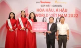 Cận cảnh ‘Top 3 Miss World Việt Nam’ đẹp rạng rỡ tại tòa soạn báo Tiền Phong