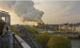Hình ảnh Nhà thờ Đức Bà Paris chìm trong lửa. Ảnh: Time