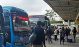 Bên trong bến xe Mỹ Đình không quá đông đúc