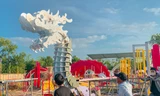 Hé lộ hình ảnh linh vật rồng đón Tết Giáp Thìn ở Đà Nẵng