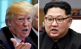 Tổng thống Mỹ Donald Trump (trái) và Nhà lãnh đạo Triều Tiên Kim Jong-un.