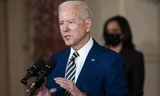 Ông Biden trong bài phát biểu được diễn ra tại Bộ Ngoại giao Mỹ. Ảnh: REX/Shutterstock.