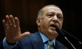Tổng thống Thổ Nhĩ Kỳ Tayyip Erdogan phát biểu trước công chúng