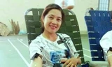 Chị Bàn Mùi Khe trong một lần hiến máu