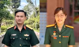 Đại úy Nguyễn Quốc Đẳng, Chính trị viên phó, Bí thư Liên chi đoàn Tiểu đoàn 3 (Trung đoàn 1, Sư đoàn 9, Quân đoàn 4) và Thượng úy Bùi Thị Hương Lan (Phó Bí thư Đoàn cơ sở Viện Tim mạch, Bệnh viện T.Ư Quân đội 108) 