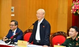 Tổng Bí thư Nguyễn Phú Trọng phát biểu tại buổi tiếp xúc cử tri