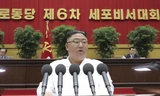 Nhà lãnh đạo Triều Tiên trong phát biểu ngày 8/4. Ảnh: KCNA 