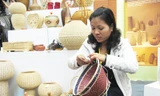 Sản phẩm mây tre đan làng nghề Phú Vinh (Hà Nội) xuất khẩu đi nhiều nước trên thế giới Ảnh: Phạm Anh