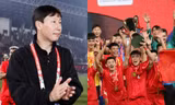 HLV Kim Sang Sik thực hiện lời hứa, cầu thủ ĐT Việt Nam ăn mừng vô địch AFF Cup 2024